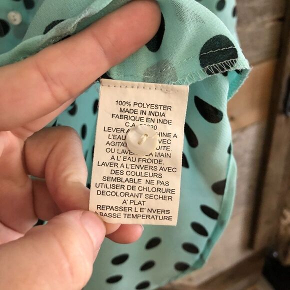 ECLIPSE size small sheer polka dot blouse - Picture 4 of 4